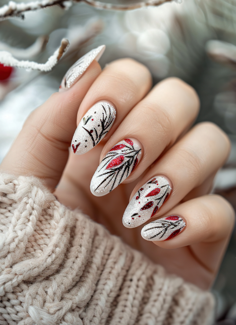 Beautiful nail art design - French manicure with elegant styling